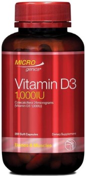 Microgenics+Vitamin+D3+1000IU+200+Capsules