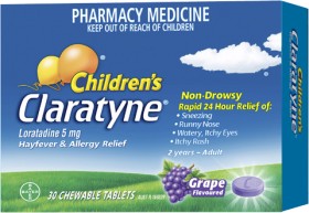 Claratyne-Childrens-Grape-30-Chewable-Tablets on sale
