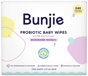 Bunjie+Probiotic+Baby+Wipes+3+x+80+Pack