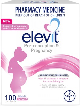NEW+Elevit+Pre-conception+%26amp%3B+Pregnancy+100+Tablets