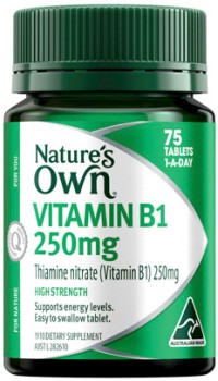 Natures-Own-Vitamin-B1-250mg-75-Tablets on sale