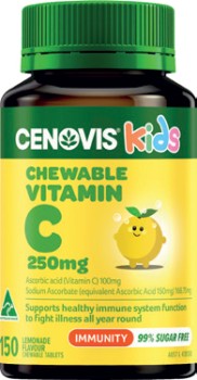 Cenovis-Kids-Chewable-Vitamin-C-250mg-Lemonade-150-Tablets on sale