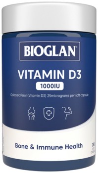 Bioglan+Vitamin+D3+1000IU+250+Capsules