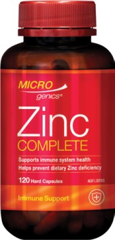 Microgenics-Zinc-Complete-120-Capsules on sale