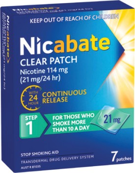 Nicabate+Clear+Patch+Step+1+21mg