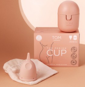 TOM+Organic+The+Period+Cup+Size+1+%2B+Convenient+Microwavable+Steriliser+Case