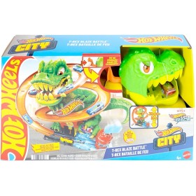 Mattel-Hot-Wheels-City-T-Rex-Blaze-Battle-Playset on sale