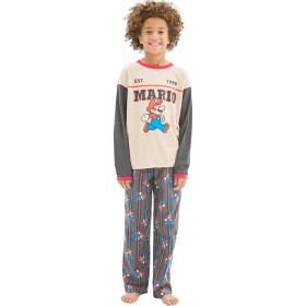 Super+Mario+Australian+Cotton+Older+Boys+Knit%2FFlannel+Pyjama+Set