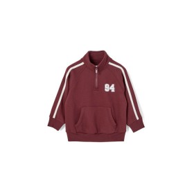 Australian+Cotton+Blend+1%2F4+Zip+Sweat+Top+-+Port+Royal+Burgundy
