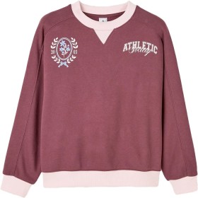 Australian+Cotton+Blend+Long+Sleeve+Fleece+Sweat+Top+-+Eggplant+Burgundy