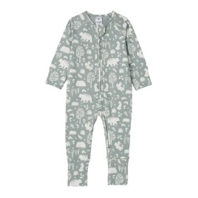 Baby+Organic+Cotton+Zip+Front+Footless+Coverall+-+Woodland