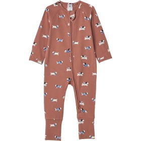 Baby-Organic-Cotton-Zip-Front-Footless-Coverall-Sausage-Dog on sale