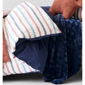 Frankie-Waffle-Stripe-Seersucker-Kids-Quilt-Cover-Set-Navy on sale