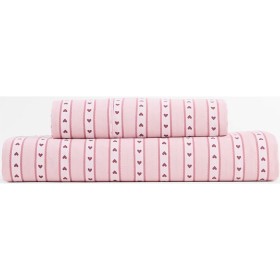 Australian-Cotton-Stripe-Heart-Kids-Fitted-Sheet-Pillowcase-Set on sale