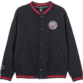 NBA+Australian+Cotton+Blend+Varsity+Jacket+-+Black