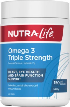 Nutra-Life-Omega-3-Triple-Strength-150-Capsules on sale