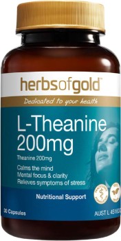 Herbs+of+Gold+L-Theanine+200mg+-+30+Capsules