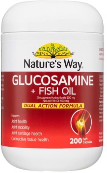 Natures-Way-Glucosamine-Fish-Oil-200-Capsules on sale