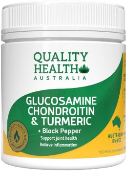 Quality-Health-Glucosamine-Chondroitin-Turmeric-100-Tablets on sale