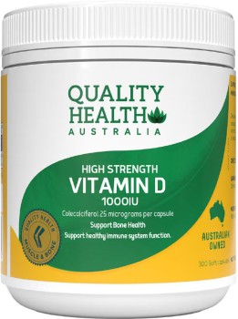 Quality+Health+High+Strength+Vitamin+D+1000iu+300+Capsules