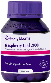 Henry+Blooms+Raspberry+Leaf+2000mg+60+Capsules