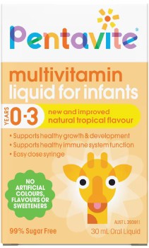 Pentavite-Multivitamin-Infant-Liquid-Tropical-30ml on sale