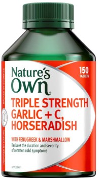 Natures-Own-Triple-Strength-GarlicC-Horseradish-150-Tablets on sale