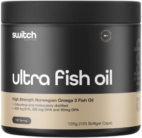 NEW+Switch+Nutrition+Ultra+Fish+Oil+High+Strength+Norwegian+Omega+3+120+Caps