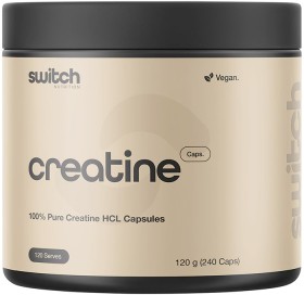 NEW+Switch+Nutrition+100%25+Pure+Creatine+HCL+240+Capsules