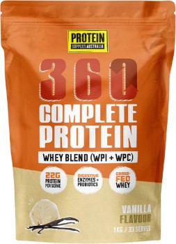 Protein-Supplies-Australia-360-Whey-Protein-Powder-Vanilla-Bean-1kg on sale