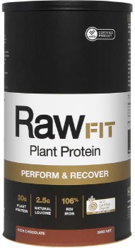 Amazonia-RawFit-Plant-Protein-Perform-Recover-Rich-Chocolate-500g on sale