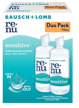 Bausch-Lomb-Renu-Sensitive-Contact-Lens-Solution-2-x-355ml on sale