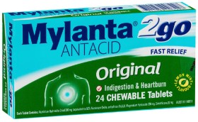 Mylanta+2Go+Antacid+Original+Chewable+Tablets+24+Pack