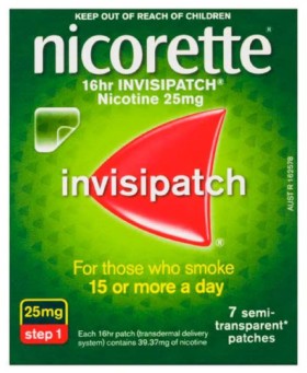 Nicabate+Quit+Smoking+16+Hour+Nicotine+Invisipatch+Step+1+25mg+7+Patches
