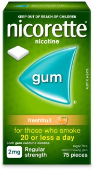Nicabate-Quit-Smoking-Nicotine-Gum-2mg-Fresh-Fruit-75-Pack on sale
