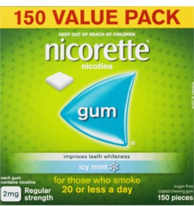 Nicabate+Quit+Smoking+Nicotine+Gum+2mg+Icy+Mint+150+Pieces+Value+Pack