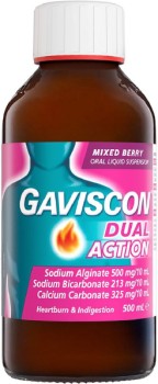 Gaviscon+Dual+Action+Liquid+Mixed+Berry+500ml