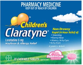 Claratyne-Childrens-Hayfever-Allergy-Relief-Bubblegum-30-Chewable-Tablets on sale