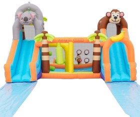 AirMyFun+Animal+Theme+Inflatable+Castle+with+Dual+Water+Slide