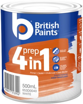 British-Paints-4-in-1-Prep-Primer-Sealer-Undercoat-in-White-500mL on sale