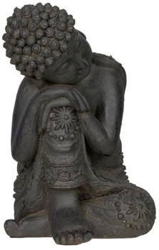 Northcote+Pottery+Buddha+25cm+Statue+in+Charcoal