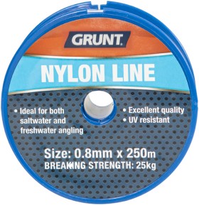 Grunt-08mm-Nylon-Fishing-Line-250m on sale
