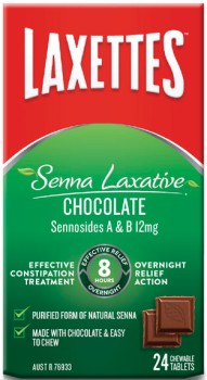 Laxettes-Senna-Chocolate-24-Squares on sale