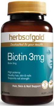 Herbs-of-Gold-Biotin-3mg-60-Tablets on sale