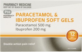 Pharmacy-Health-Paracetamol-Ibruprofen-Soft-Gels-12-Soft-Capsules on sale