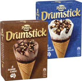 Peters-Drumstick-Cones-4-Pack-6-Pack-475mL-490mL on sale