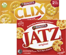 Arnott%26%23039%3Bs+Jatz+or+Clix+Crackers+225g-250g