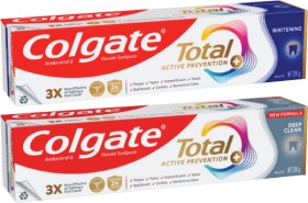 Colgate-Total-Active-Prevention-Deep-Clean-or-Whitening-Toothpaste-200g on sale