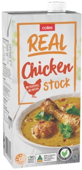 Coles-Real-Chicken-Stock-1-Litre on sale