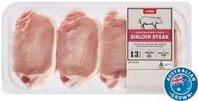 Coles+Australian+Pork+Sirloin+Steak+500g